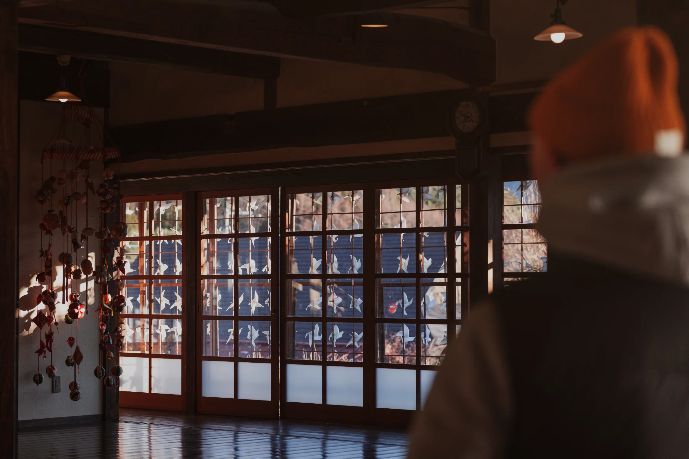 Man standing inside an old japanese house